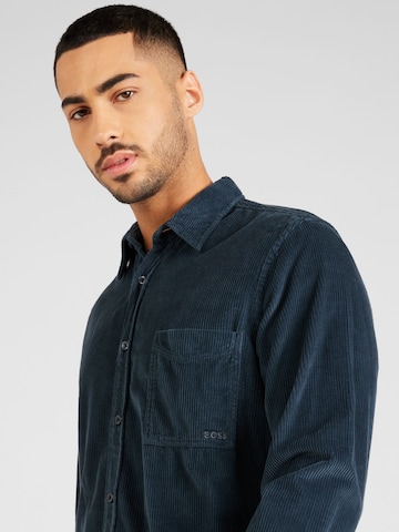 BOSS Black Regular fit Button Up Shirt 'Relegant 6' in Blue