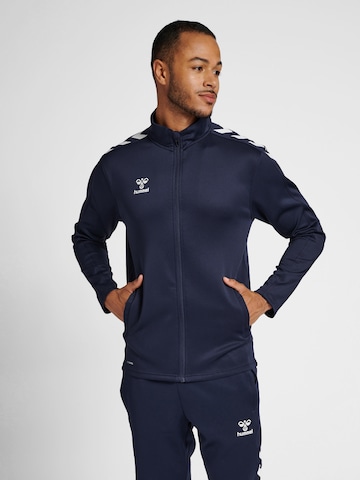 Hummel Sportsweatvest in Blauw: voorkant