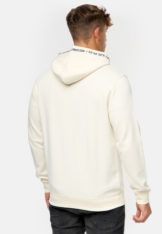 INDICODE JEANS Zip-Up Hoodie ' Mobil ' in White