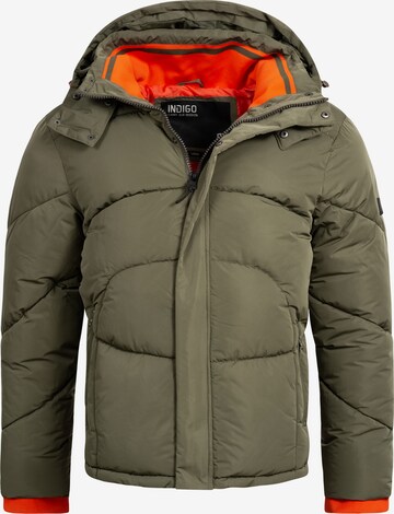 INDICODE JEANS Winter Jacket 'Dunlap' in Green: front