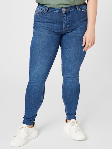 PIECES Curve Jeans 'DELLY' in Blau: front