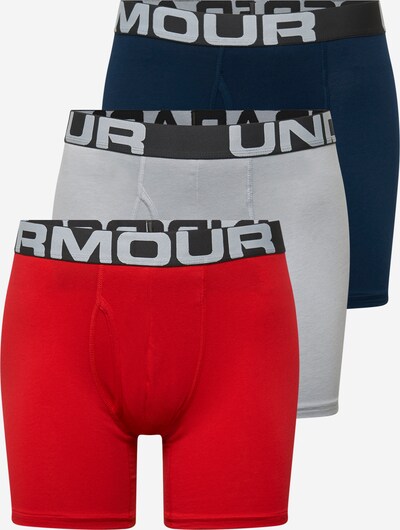 UNDER ARMOUR Sportovní spodní prádlo 'UA Charged Cotton 6in 3 Pack' - modrá / šedá / červená, Produkt