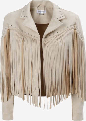 Giacca di mezza stagione di Influencer in beige: frontale