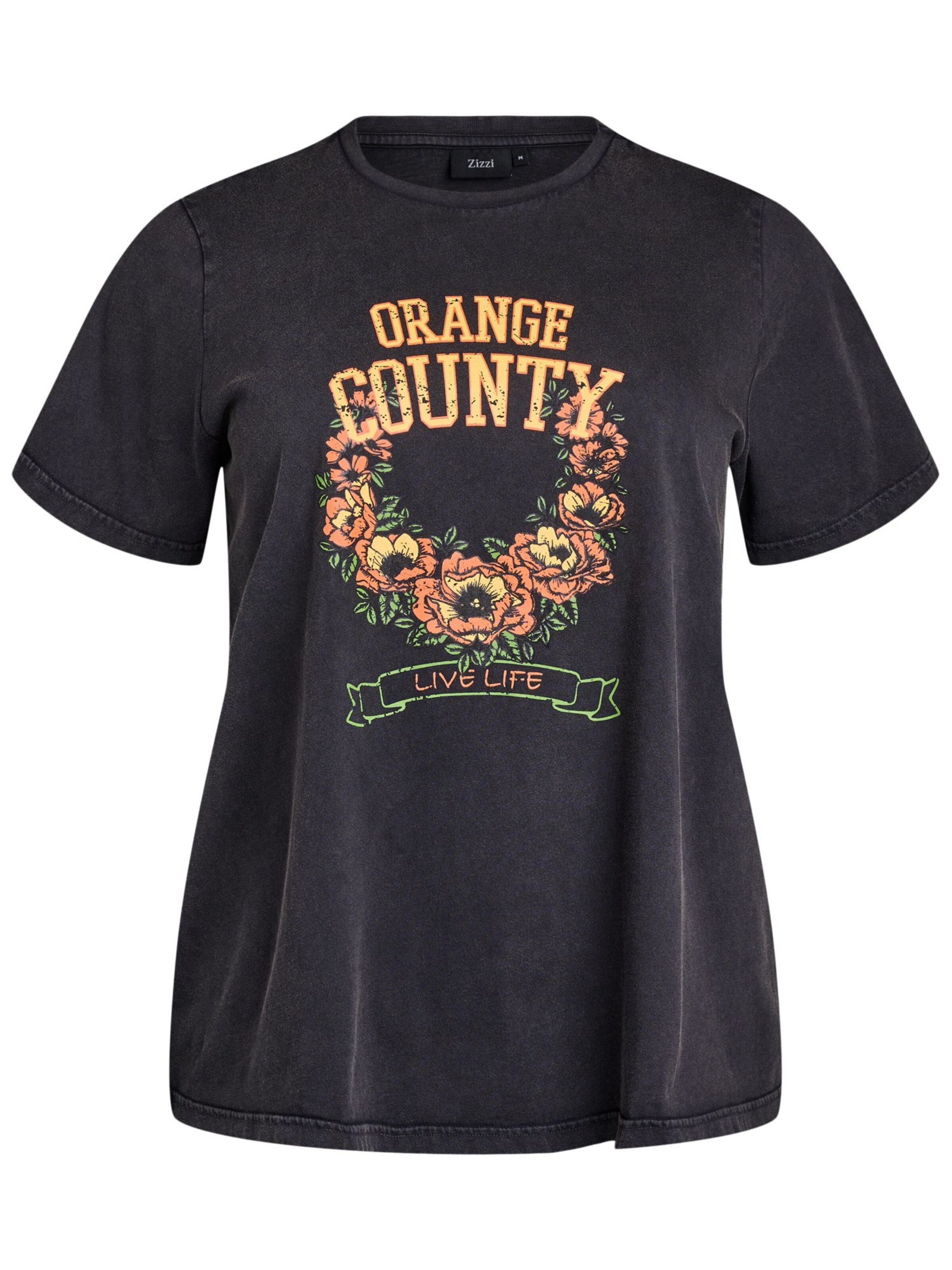 Maglietta 'VAVE' di Zizzi in grigio: frontale