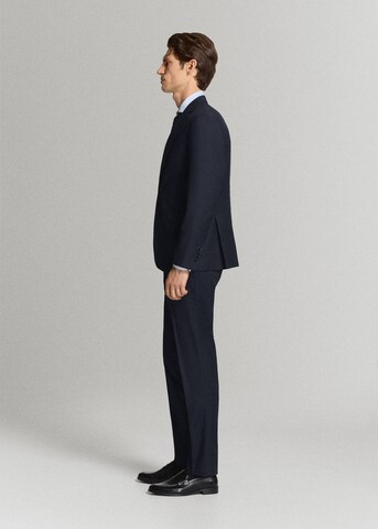MANGO MAN Slim fit Pleated Pants 'Milan' in Blue