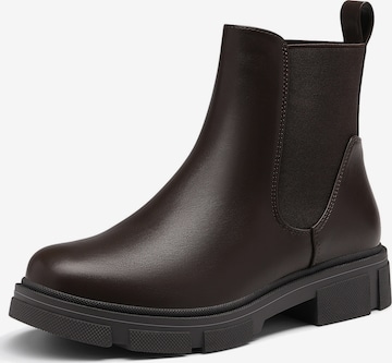 Dream Pairs Chelsea Boots in Brown: front