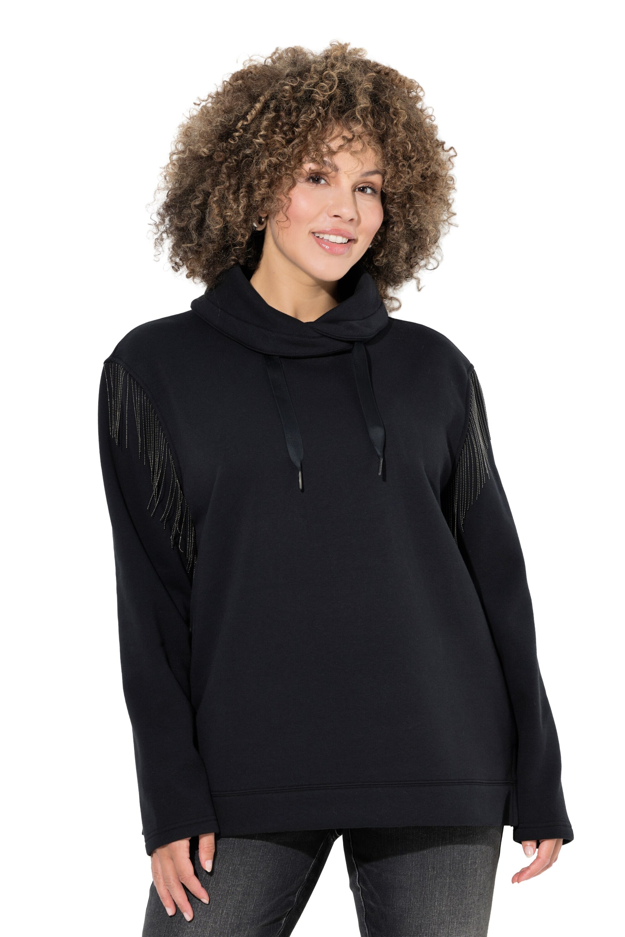 Ulla Popken Sweatshirt in Black: front