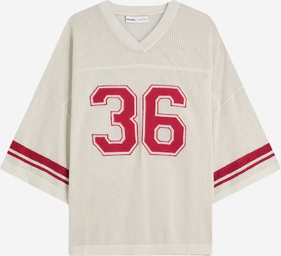 Bershka Paita värissä punainen / valkoinen, Tuotenäkymä