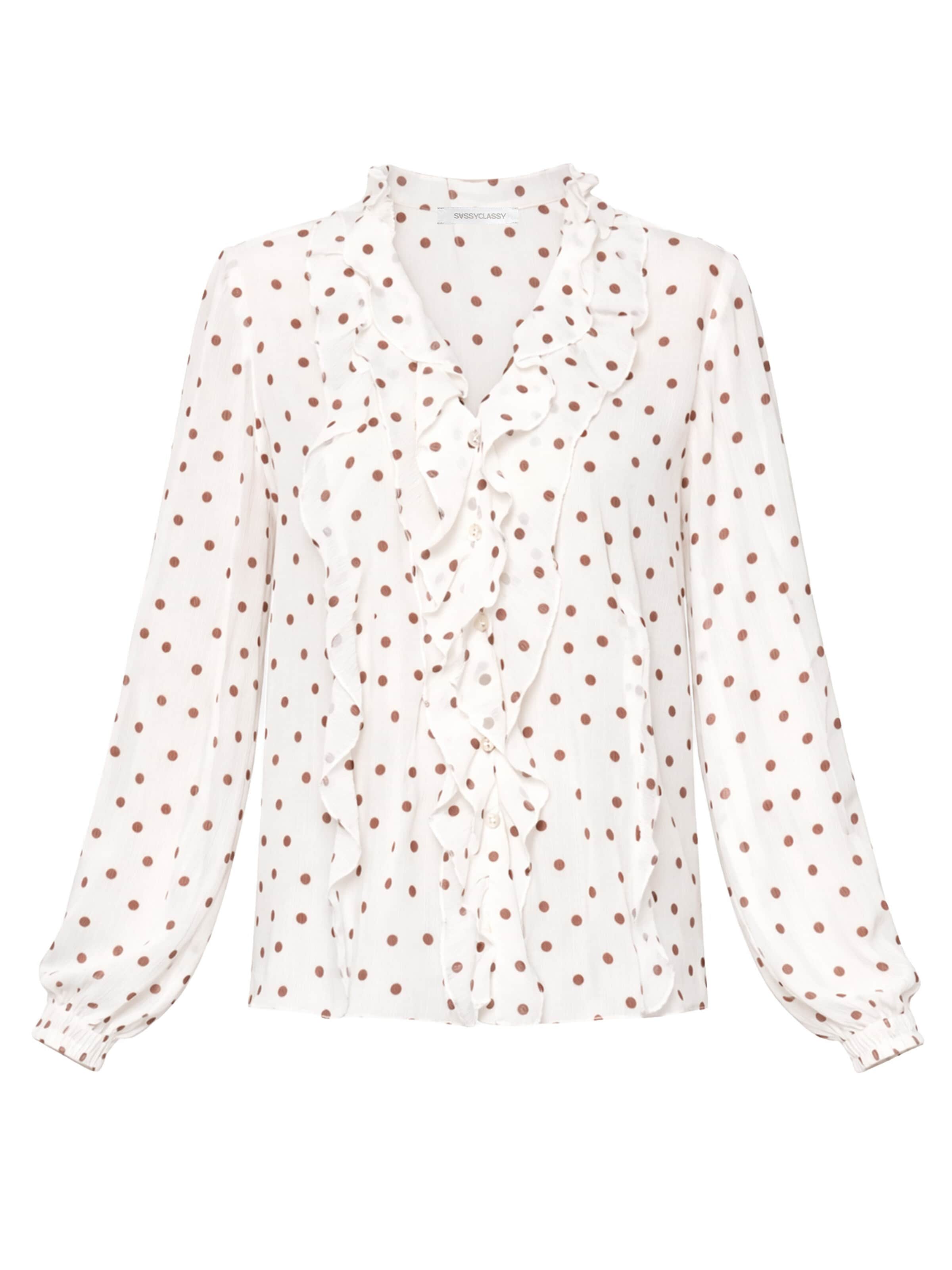 SASSYCLASSY Blouse in White: front