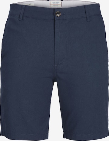 JACK & JONES regular Lærredsbukser i blå: forside