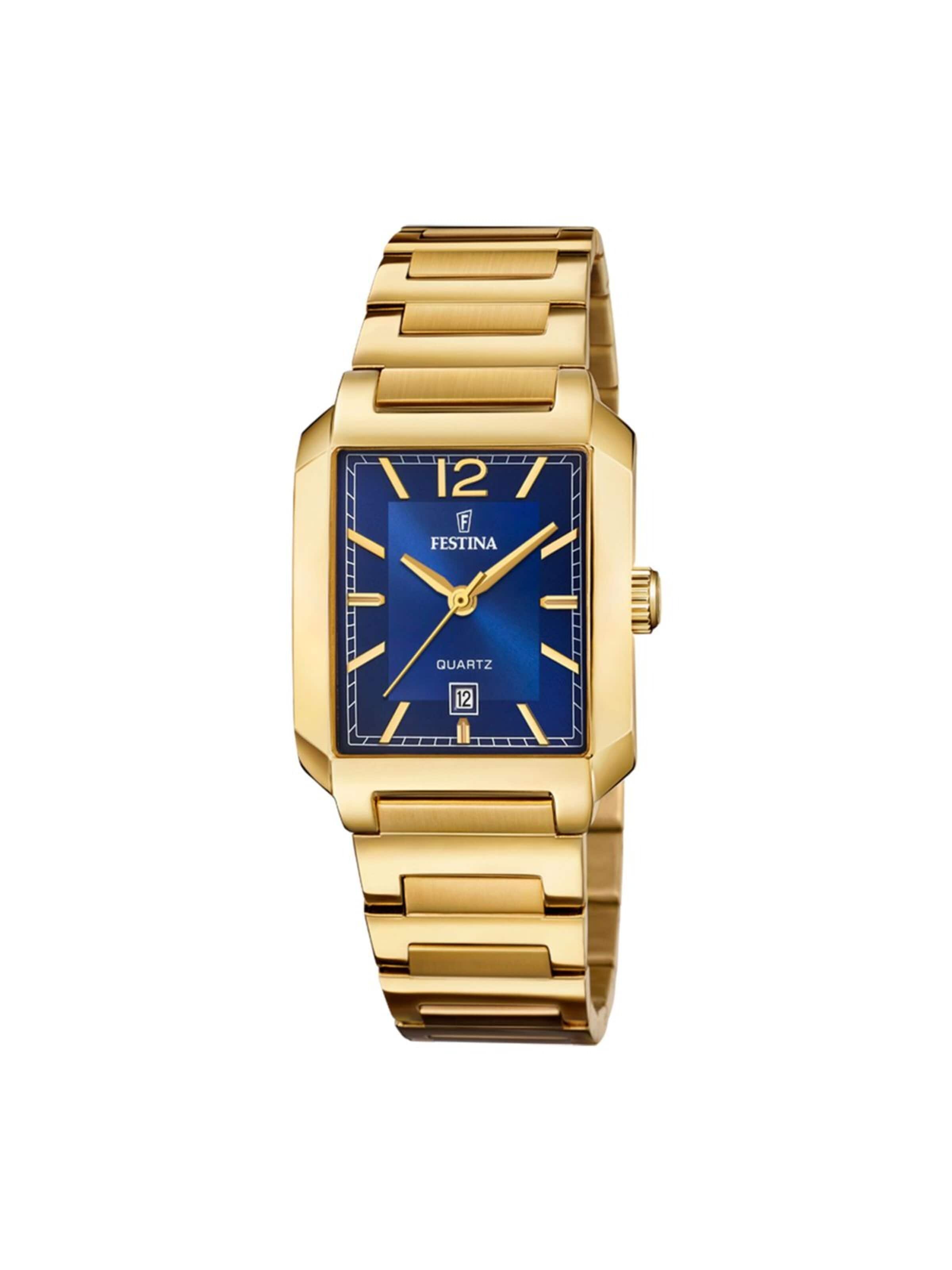FESTINA Analoguhr 'Festina - Watch On The Square - Quartz watch movement - Watch case width: 33 mm'‌‌‌‌ in Blau: Vorderseite