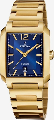 Montre à affichage analogique 'Festina - Watch On The Square - Quartz watch movement - Watch case width: 33 mm' FESTINA en bleu : devant