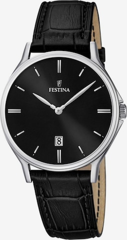 Montre à affichage analogique FESTINA en noir : devant