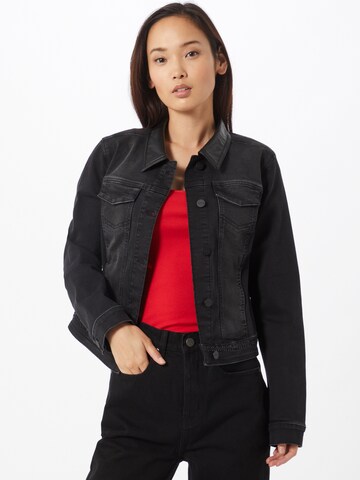 COMMA Slim fit Between-Season Jacket in Black: front