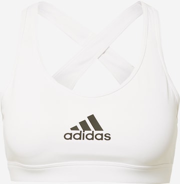 ADIDAS SPORTSWEAR - Bustier Sujetador deportivo 'Powerreact Train' en blanco: frente