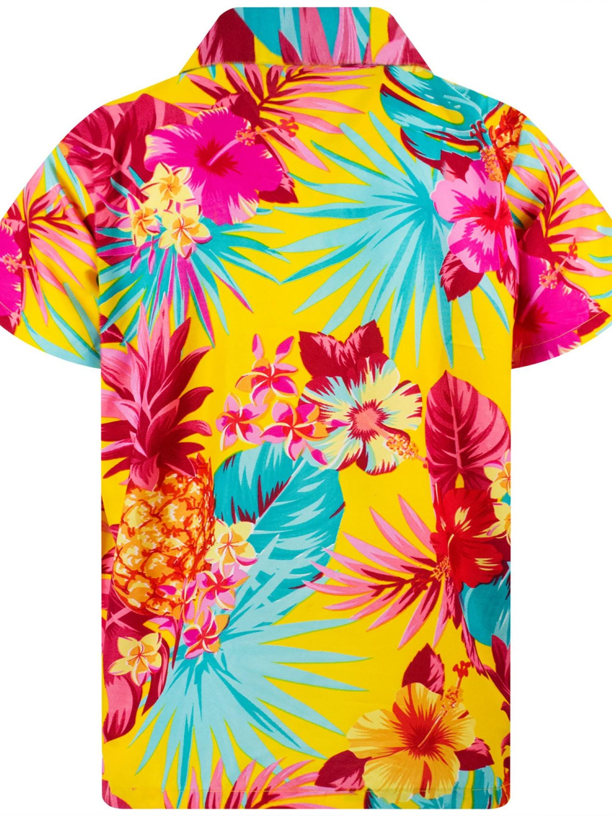 King Kameha Shirt 'Pineapple' in Yellow
