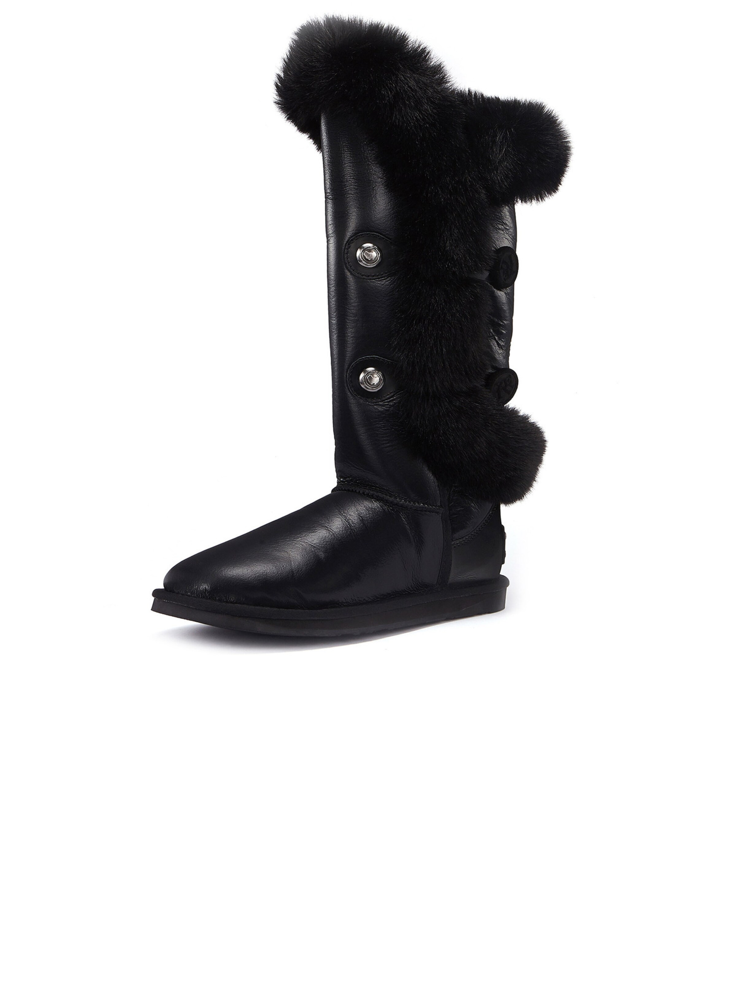 Australia Luxe Collective Boot 'Nordic Tall Satin' i svart: framsida