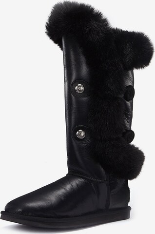 Australia Luxe Collective Boot 'Nordic Tall Satin' i svart: framsida