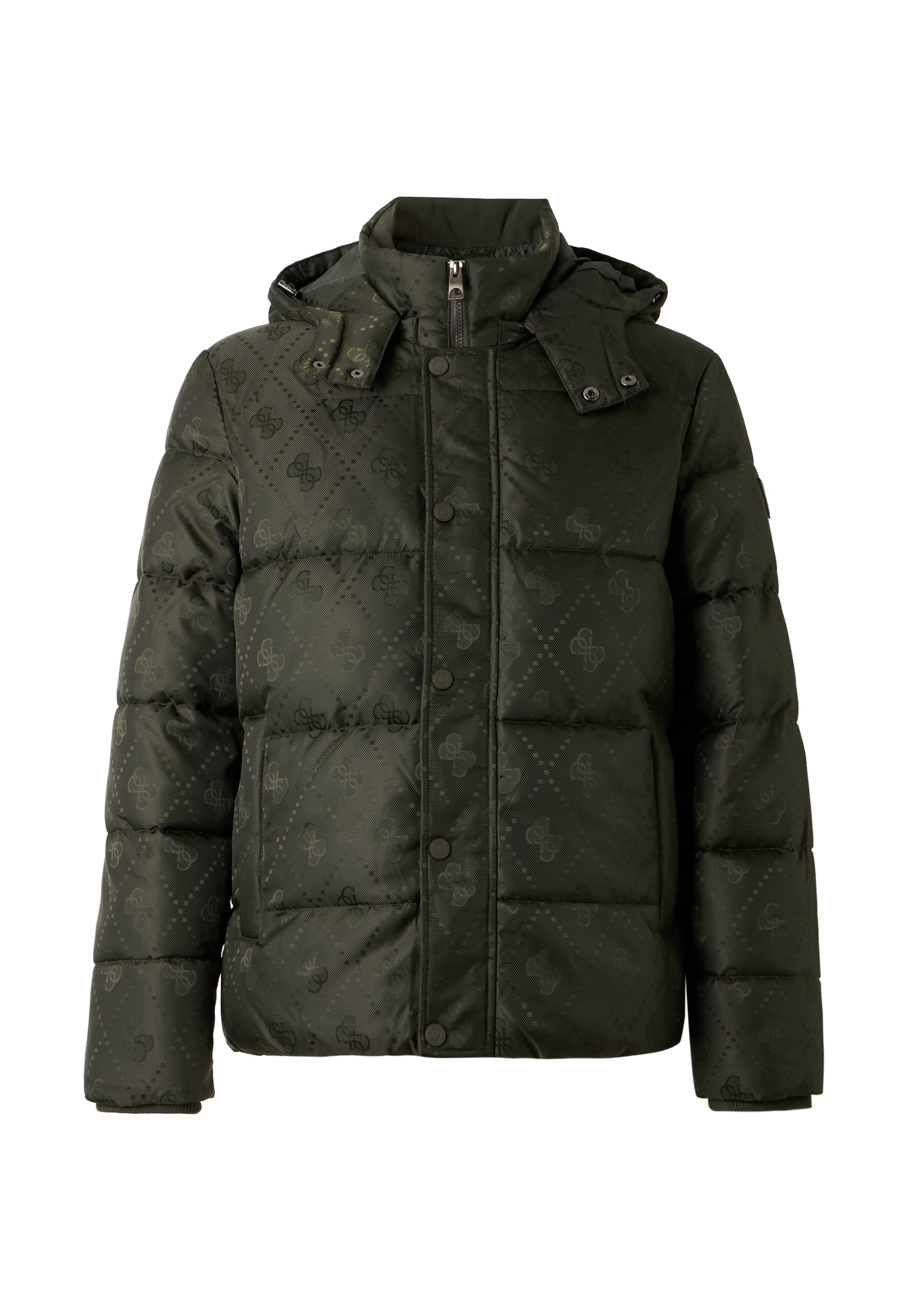 GUESS Winterjas in Groen: voorkant