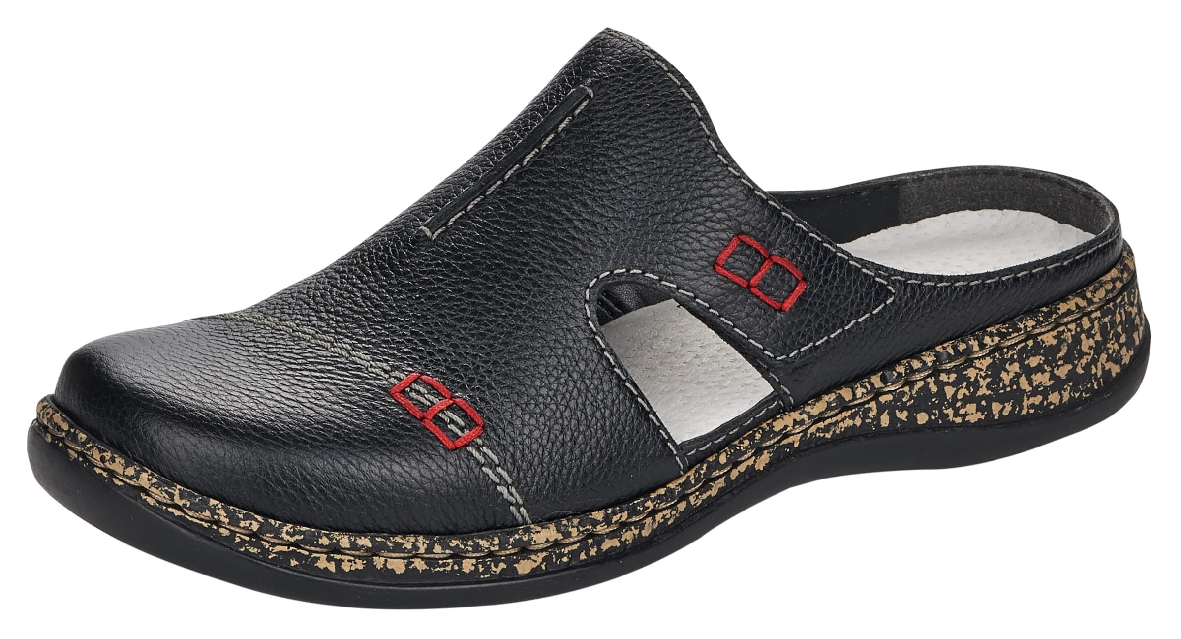 Rieker Clogs in Black: front
