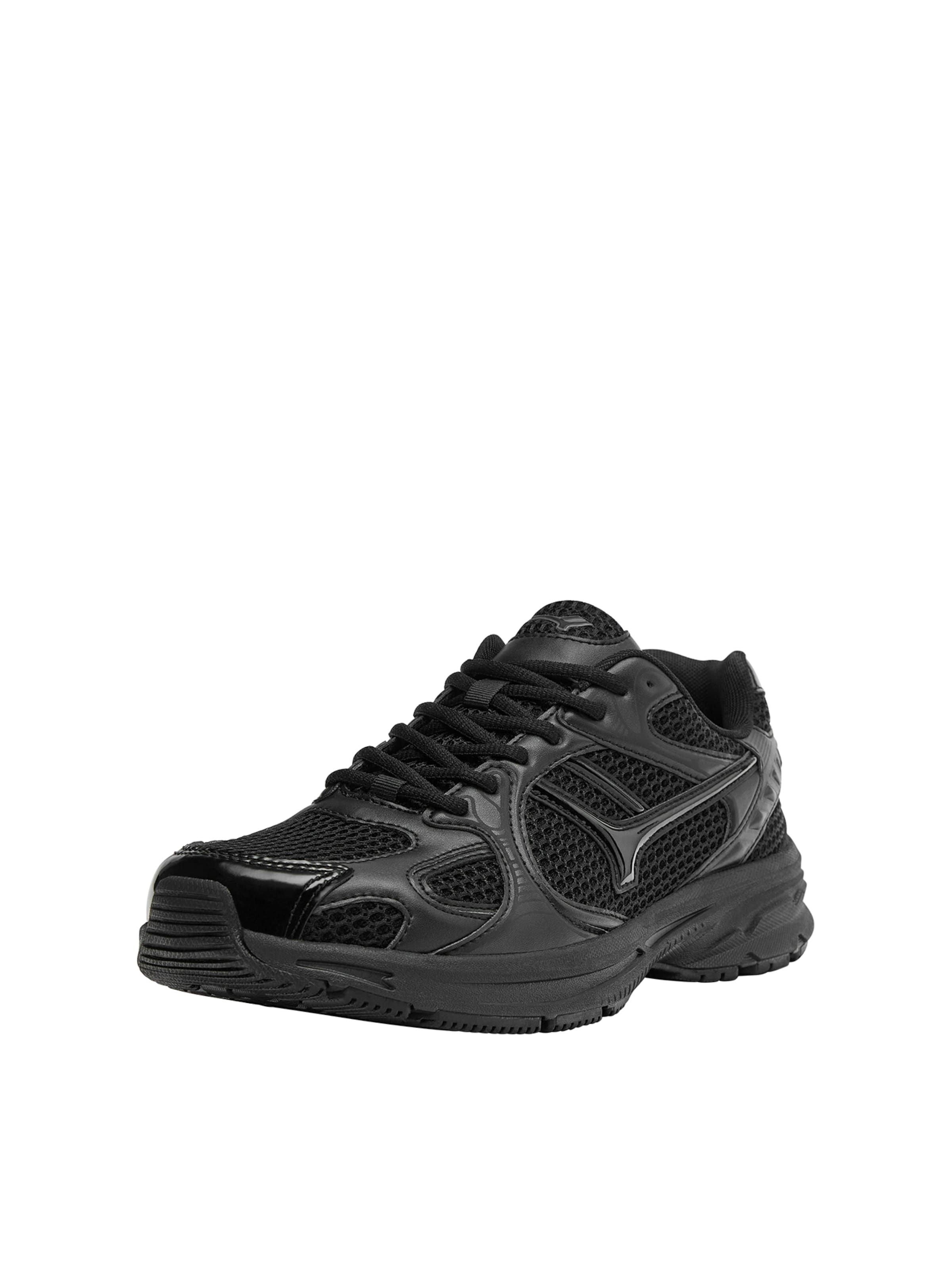 Pull&Bear Rövid szárú sportcipők - fekete: elől