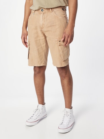 No Excess Regular Cargo Pants in Beige: front