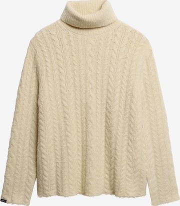 Pull-over Superdry en beige : devant