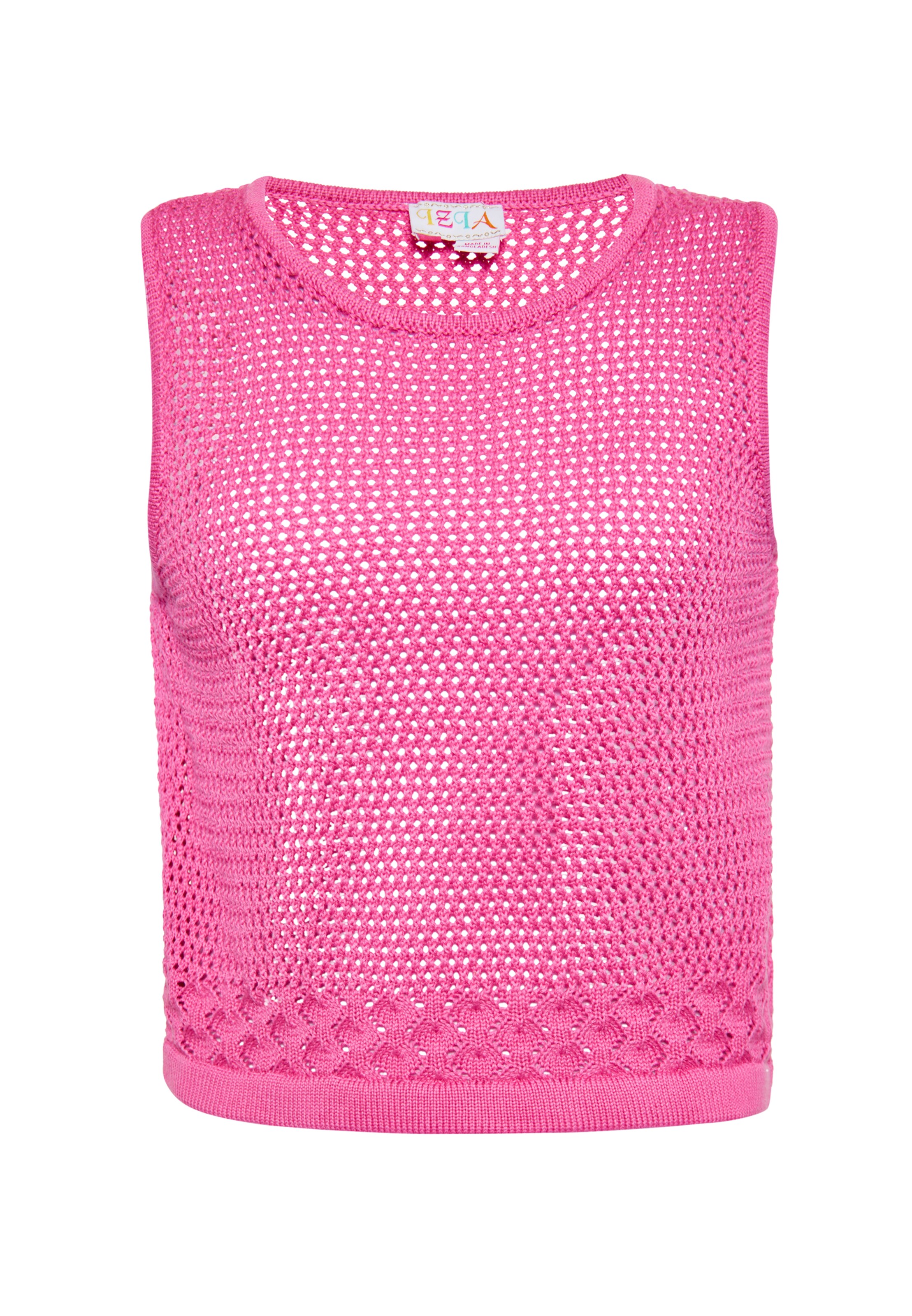 IZIA Πλεκτό τοπ σε ροζ: μπροστά