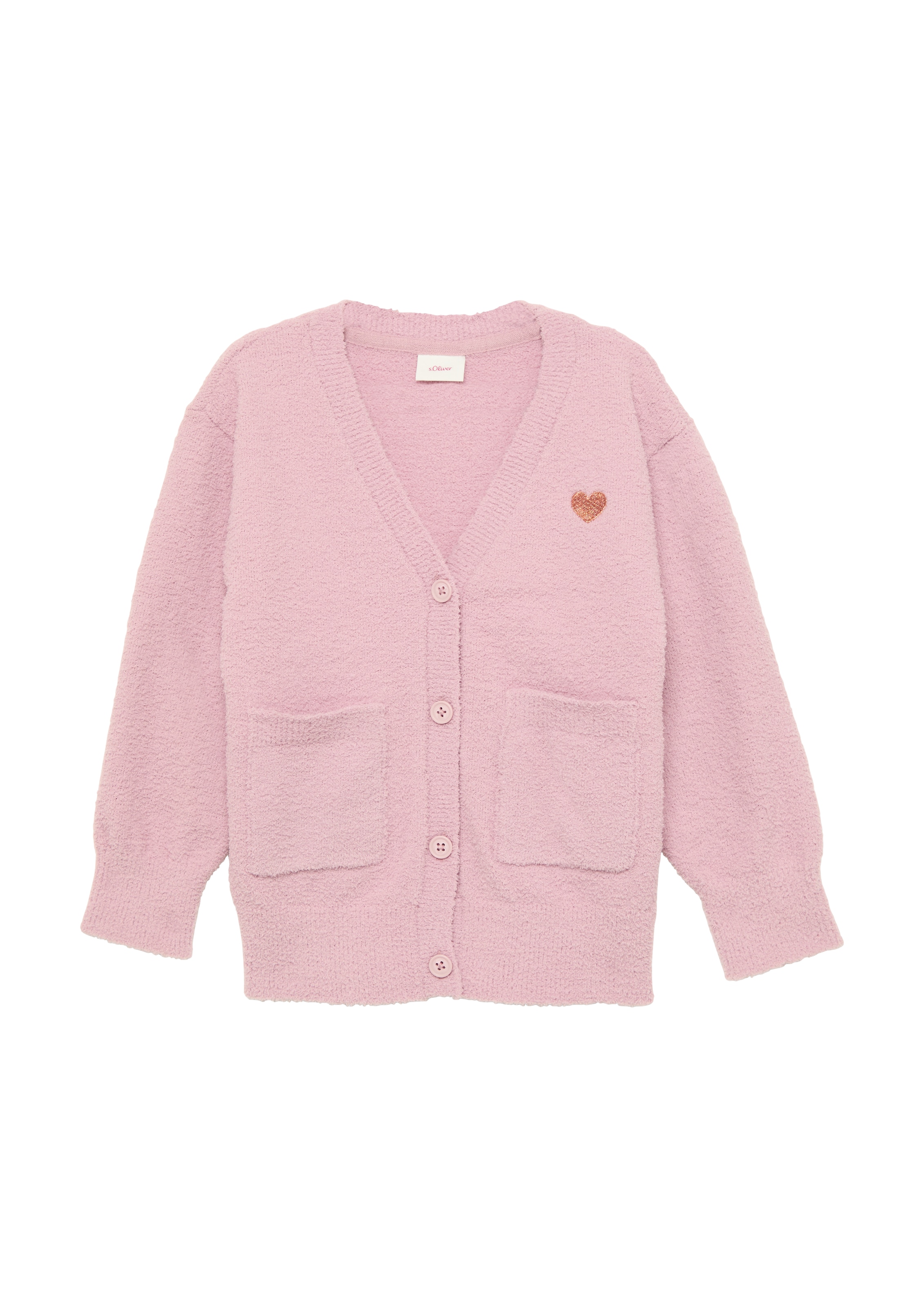 s.Oliver Gebreid vest in Roze: voorkant