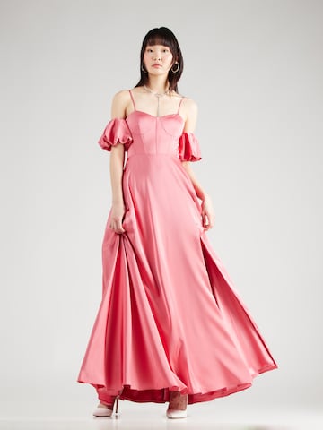 Robe de soirée Vera Mont en rose : devant