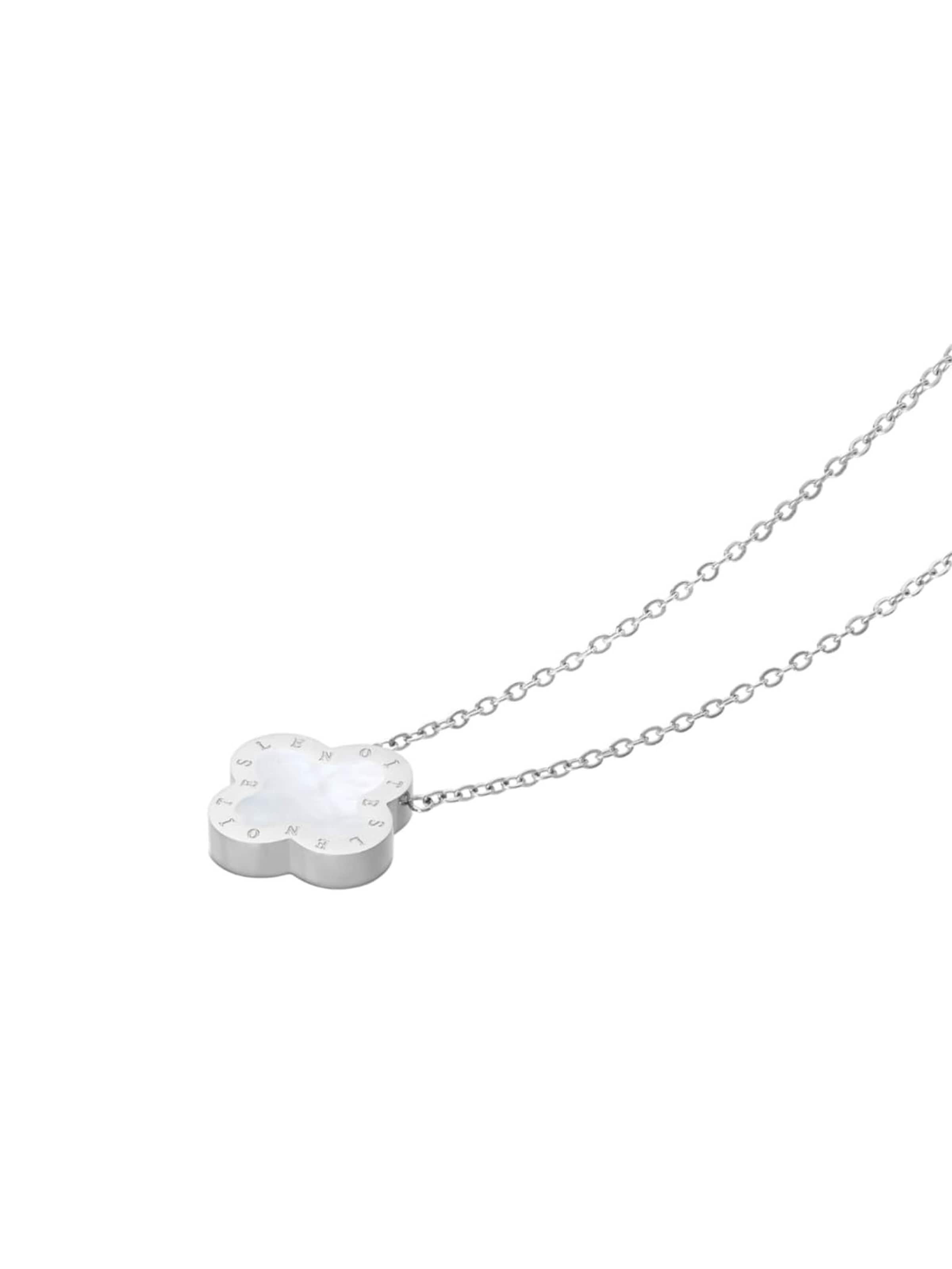 Lenoites Necklace 'Four-leaf Clover 9' in Silver