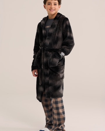 WE Fashion Банный халат в Черный: спереди