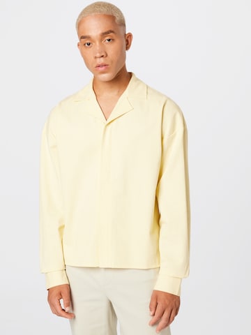 ABOUT YOU Limited Regular fit Button Up Shirt 'Jamie' in Yellow: front