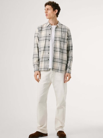 Pepe Jeans Regular fit Button Up Shirt 'Clue' in Grey