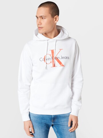 Calvin Klein Jeans Sweatshirt 'Essentials' in White: front