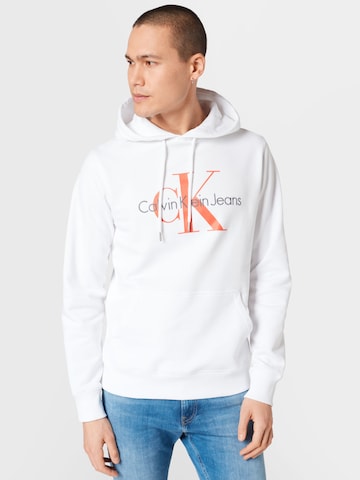 Calvin Klein JeansSweater majica 'Essentials' - bijela boja: prednji dio