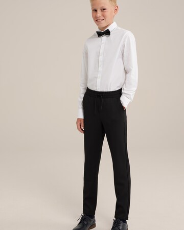 WE Fashion - Slimfit Calças em azul