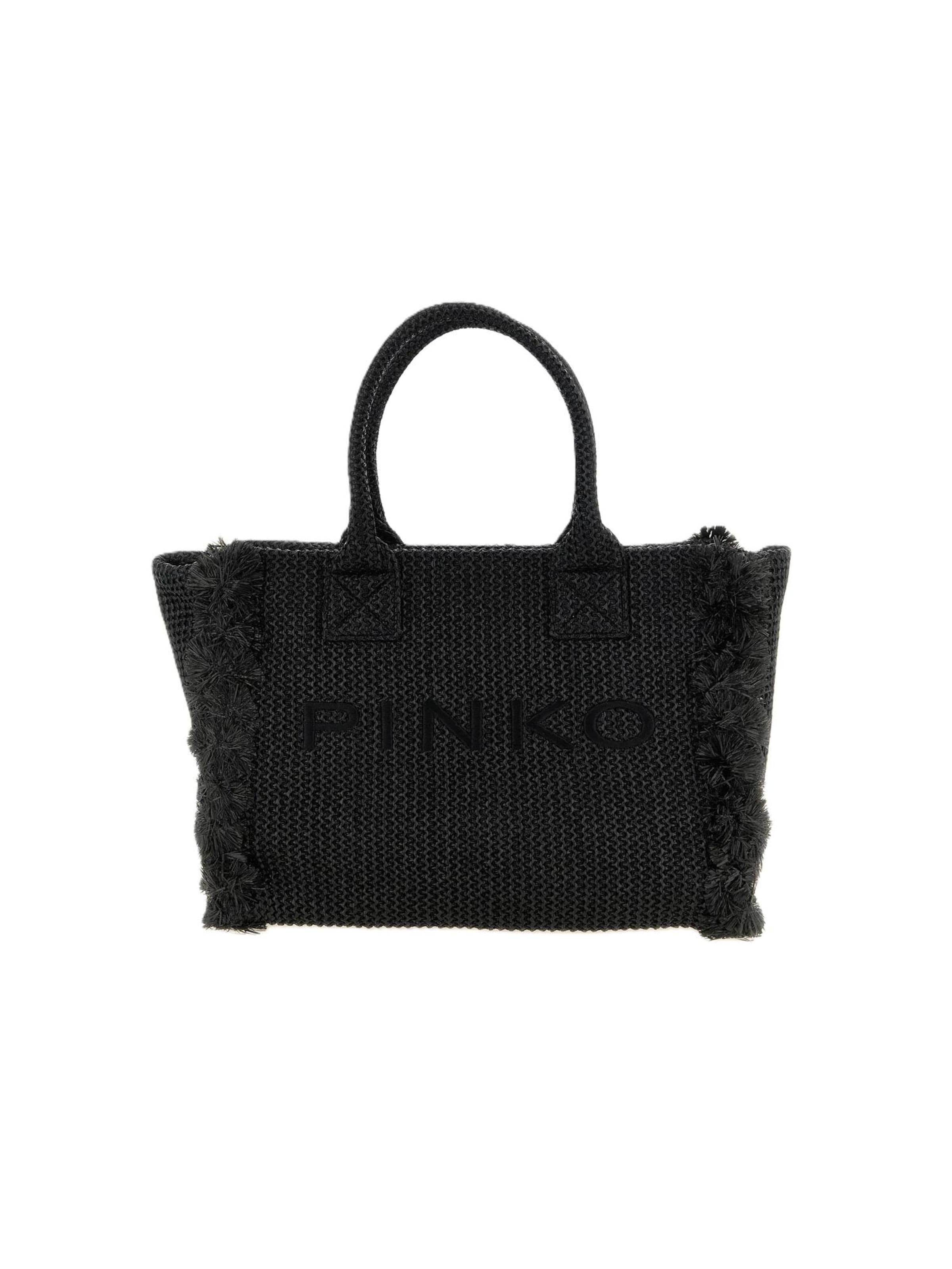 Borsa da spiaggia '106673 A39Y' di PINKO in nero: frontale