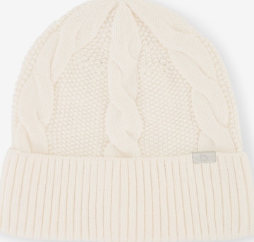 TOM TAILOR DENIM Beanie in White: front
