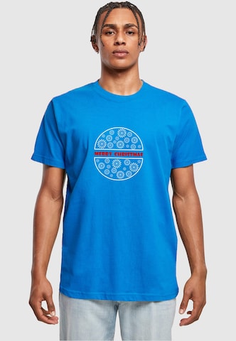 T-Shirt 'Merry Christmas' Merchcode en bleu : devant