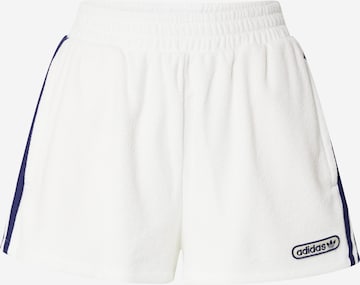 ADIDAS ORIGINALS - Regular Calças 'High-Waist Terry' em branco: frente