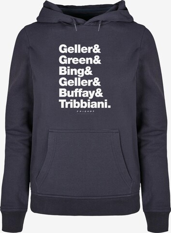 ABSOLUTE CULT Sweatshirt 'Friends - Surnames Text' in Blau: predná strana