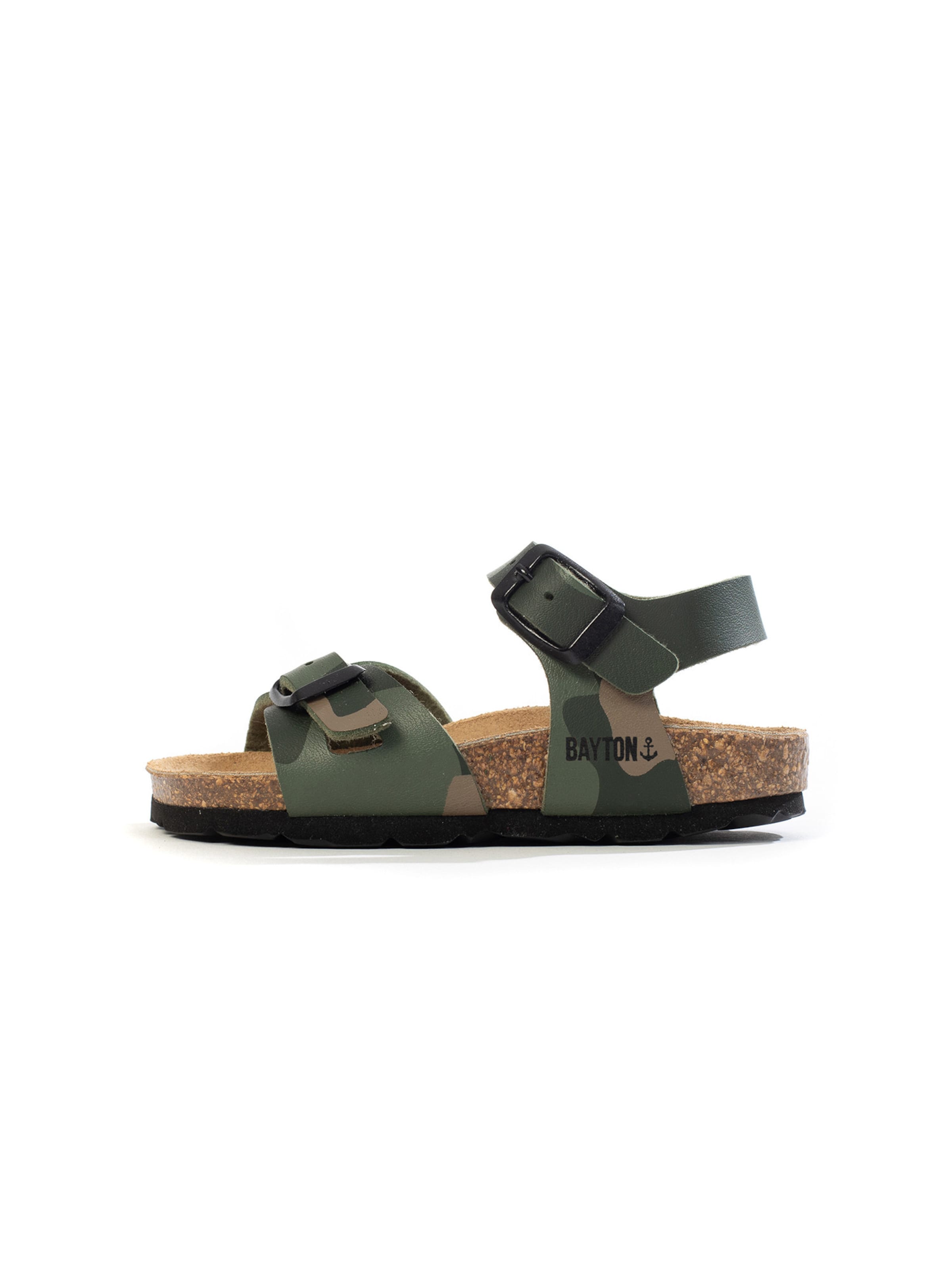Bayton Sandal 'Pegase' in Green: front