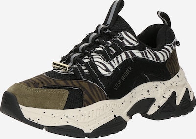 STEVE MADDEN Matalavartiset tennarit 'Animates-LE' värissä oliivi / musta / valkoinen, Tuotenäkymä