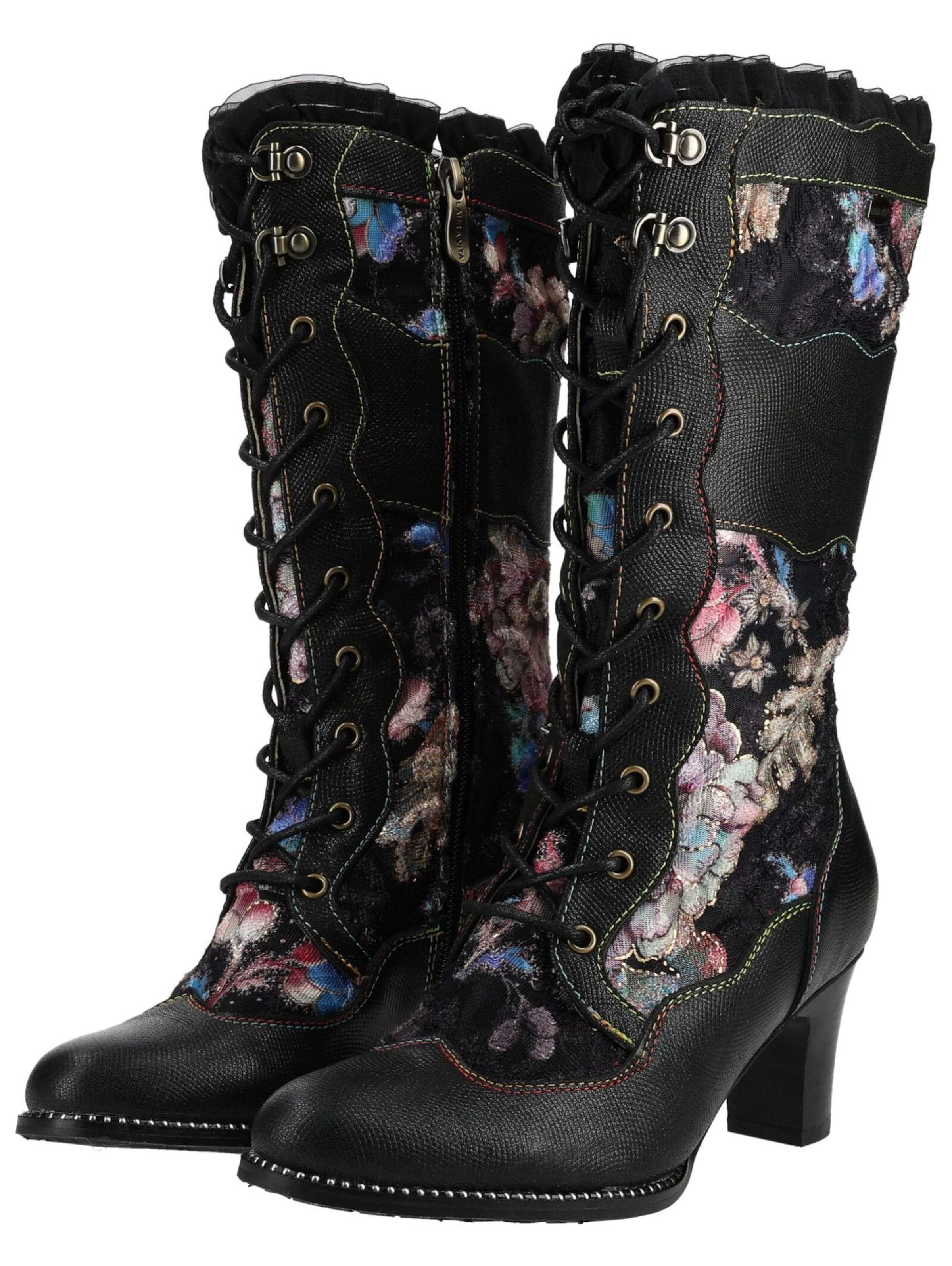 Bottes à lacets Laura Vita en noir