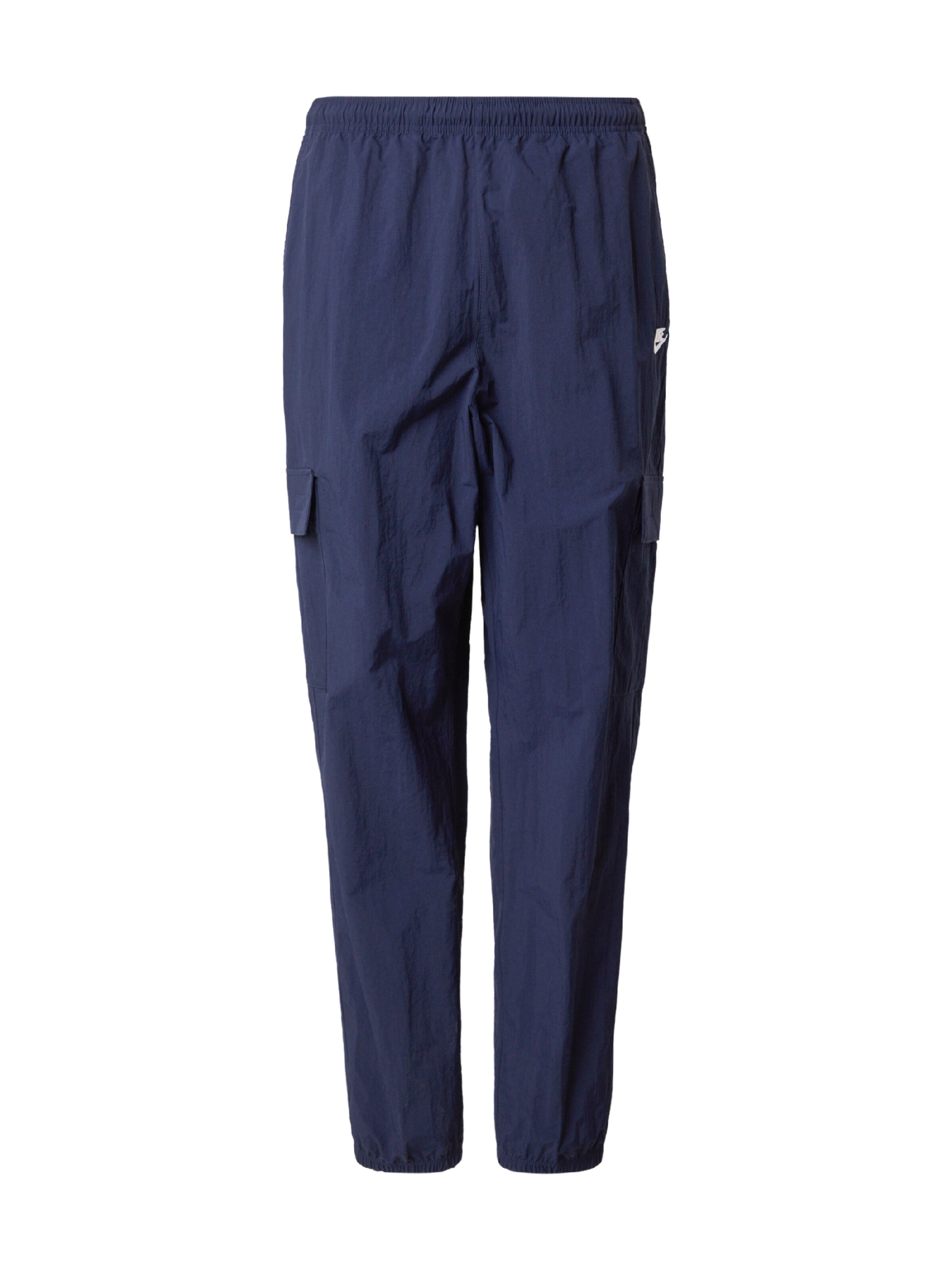 Nike Sportswear Alt kitsenev Klapptaskutega püksid 'CLUB', värv sinine: eest vaates