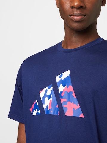 ADIDAS PERFORMANCE - Camisa funcionais 'Essentials Seasonal' em azul