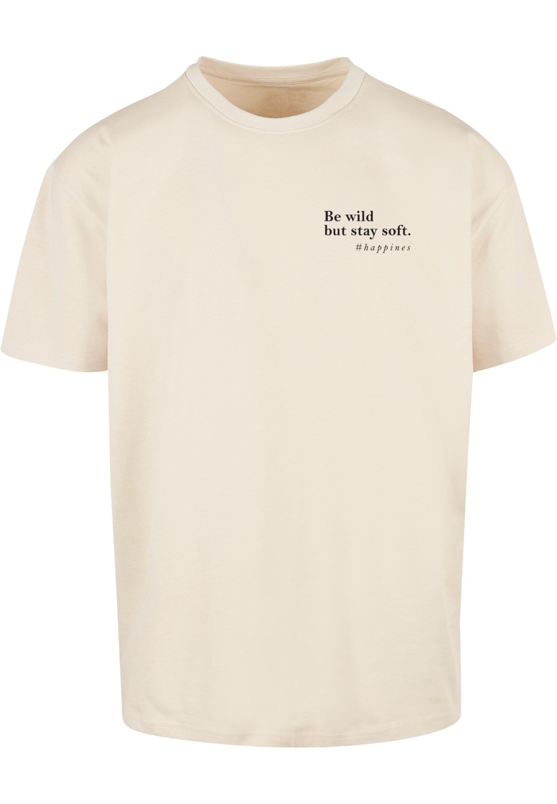 T-Shirt 'Happines' Merchcode en beige : devant