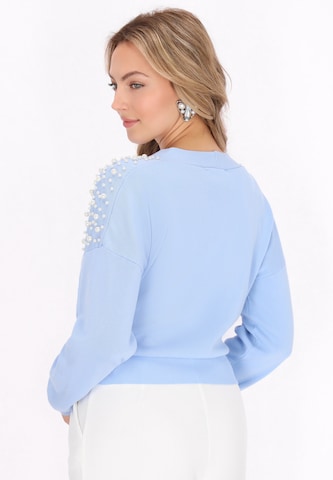 NAEMI - Casaco de malha em azul