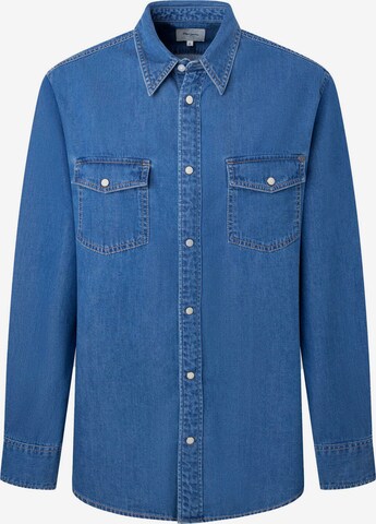 Pepe Jeans Regular fit Button Up Shirt 'HAMMOND' in Blue: front